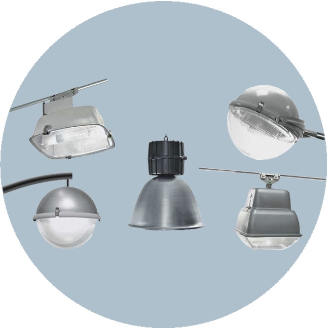 Светильник ламповый "Гелиос" металлогалогенный консольный